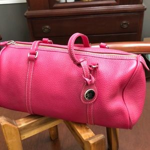 Fuchsia-Dooney and Bourke-barrel bag